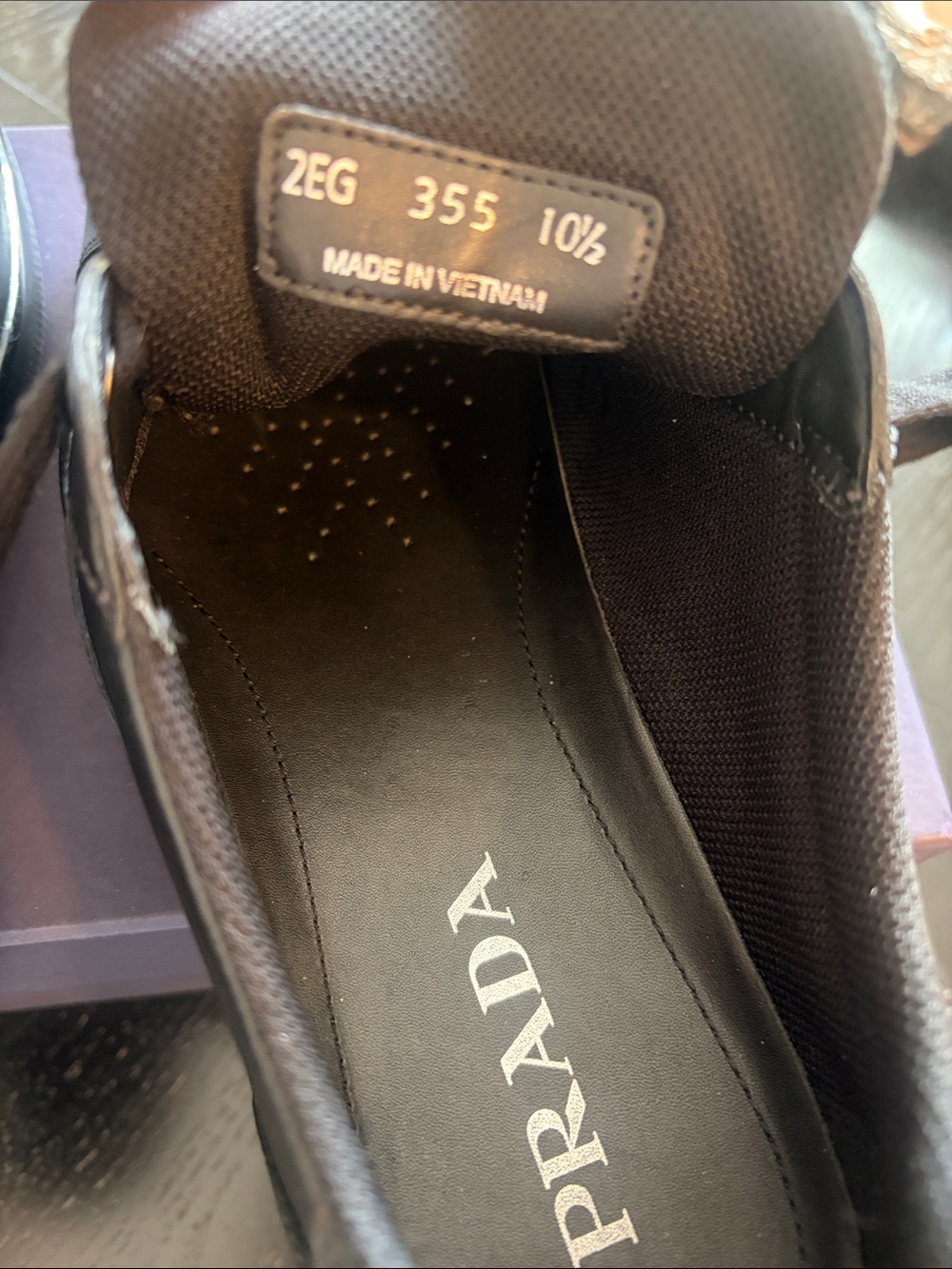 Men’s PRADA black trainers Calzature Uomo Vitello soft Size 10.5 - Picture 6 of 13